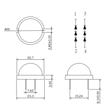 20mm Round Super Brightness LED (GNL-20003UED)